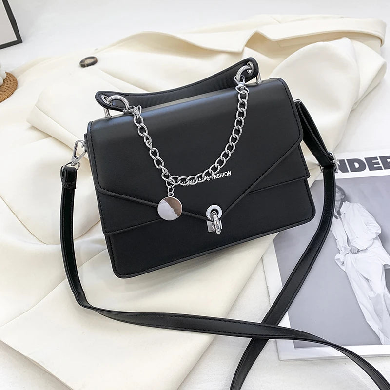 Classic PU Leather Women's Shoulder Bag Square Handbags