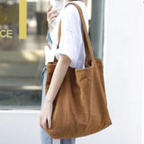Classic Shoulder Bag Canvas School Shopping Large Capacity