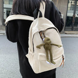 Classic Women's Backpack with Pendant Shoulder Strap