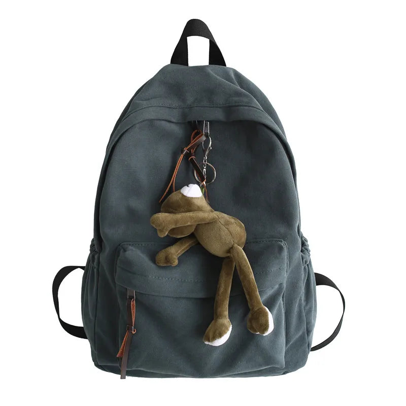 Classic Women's Backpack with Pendant Shoulder Strap