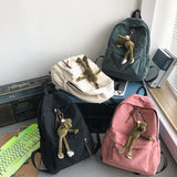 Classic Women's Backpack with Pendant Shoulder Strap