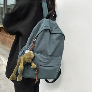 Classic Women's Backpack with Pendant Shoulder Strap
