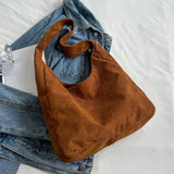 Corduroy Canvas Shoulder Tote Bag for Women Casual Female Armpit Bag
