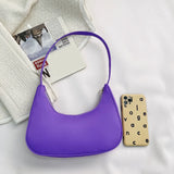 Solid Crescent Shape Shoulder Bag Women Large Casual Small Handbag