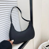 Solid Crescent Shape Shoulder Bag Women Large Casual Small Handbag