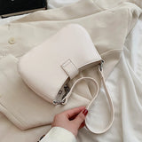 Crocodile Pattern PU Leather Shoulder Bags for Women Lock Handbags