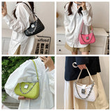 Crocodile Pattern PU Leather Shoulder Bags for Women Lock Handbags