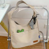 Solid Ladies Tote Bag Women's Handbags Shoulder Bags College Student Schoolbag