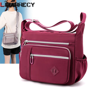 Solid Ladies Shoulder Bag High Nylon Women Messenger Bags Mobile Phone Bag