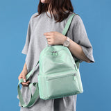 Solid Women's Backpack High Nylon Ladies Student Schoolbag Ladies