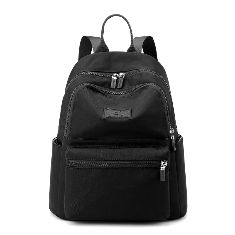 Solid Women's Backpack High Nylon Ladies Student Schoolbag Ladies