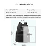 Solid Women's Backpack High Nylon Ladies Student Schoolbag Ladies