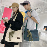 Solid Women's Shoulder Bags High Canvas Ladies Crossbody Bag Casual
