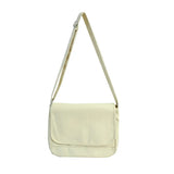 Solid Canvas Women's Shoulder Bag Crossbody Young Student School Bookbag