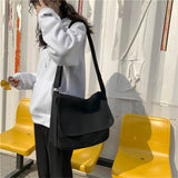 Solid Canvas Women's Shoulder Bag Casual Crossbody Handbag