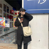 Solid Canvas Women's Shoulder Bag Casual Crossbody Handbag