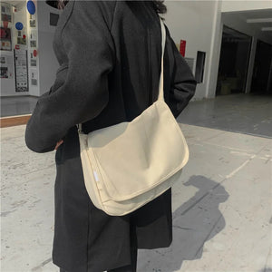 Solid High Canvas Women's Shoulder Bag Crossbody