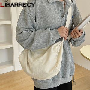 Solid High Canvas Ladies Shoulder Bag Women Crossbody Bags