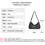 Solid High Canvas Ladies Shoulder Bag Women Crossbody Bags