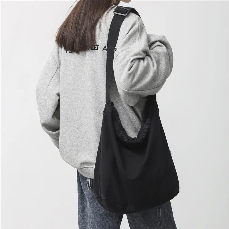 Solid Canvas Women's Crossbody Bag