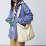 Solid Canvas Women's Crossbody Bag