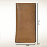 Men Multi-slot Faux Leather Bifold Clutch Purse Long Wallet