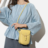 Stylish Crossbody Bucket Bag Leather Messenger Bag