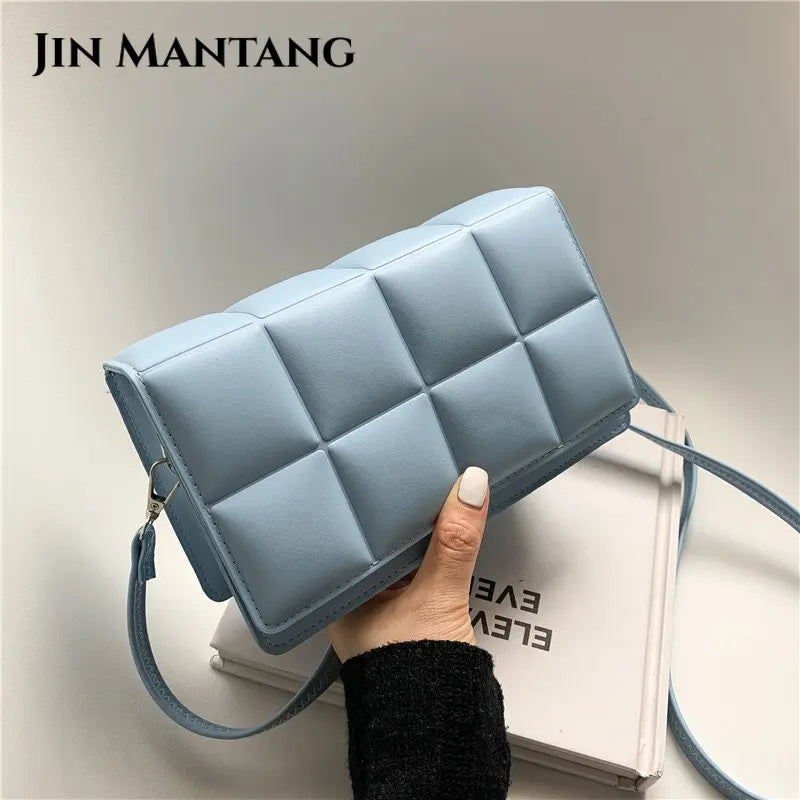 Small PU Leather Crossbody Bags for Women Solid Shoulder Handbags