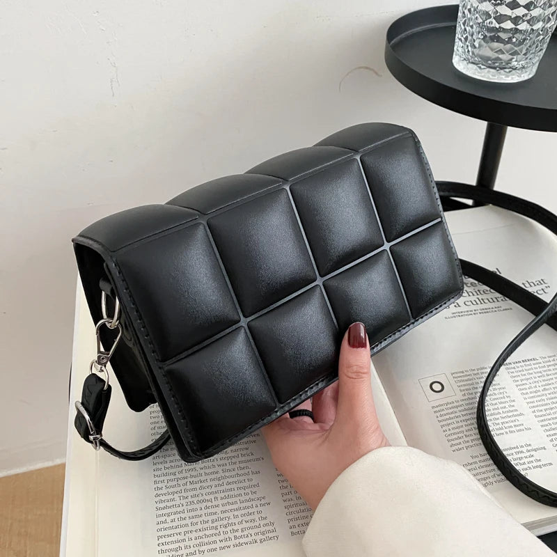 Small PU Leather Crossbody Bags for Women Solid Shoulder Handbags