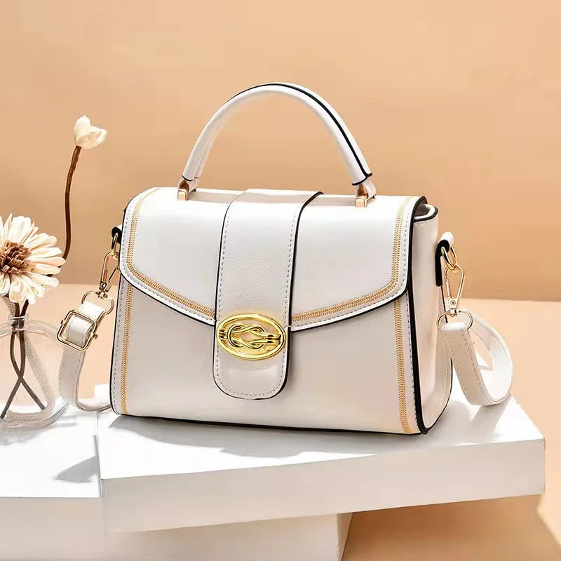 Solid Women Leather Tote Bags High Multifunctional One-shoulder Messenger Bag