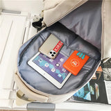 Solid Female Multi-pocket Casual Women's Backpack