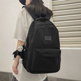 Solid Female Multi-pocket Casual Women's Backpack