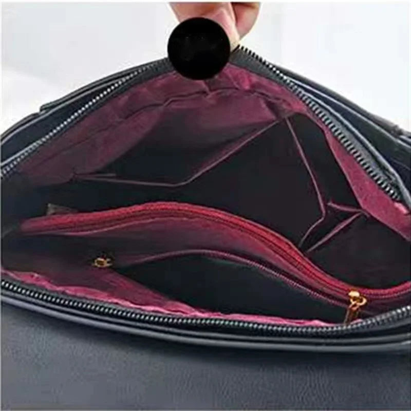 Solid Flap One Shoulder High PU Leather Handbag