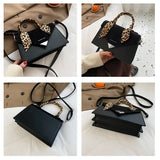 Solid Flap Purses Hasp Satchel With Scarves Small Shoulder Crossbdo