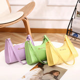 Women's PU Leather Shoulder Bag Retro Style Underarm Bag