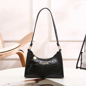Women's PU Leather Shoulder Bag Retro Style Underarm Bag