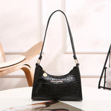 Women's PU Leather Shoulder Bag Retro Style Underarm Bag