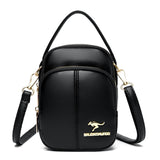 Solid Headphone Jack Women's Shoulder Bag High Leather Crossbody Handbag