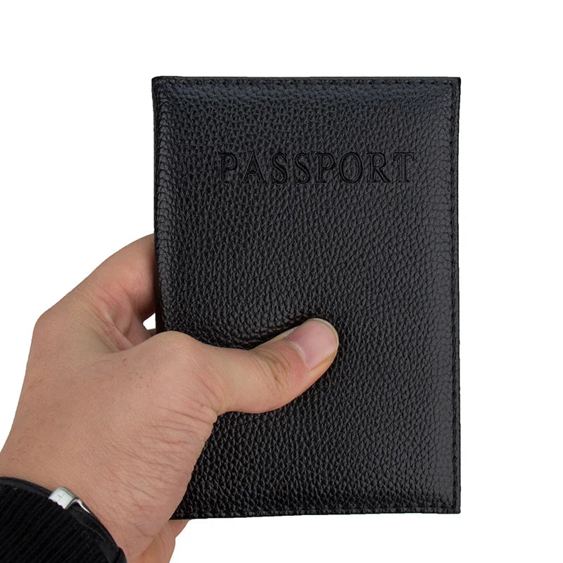 Candy Red Passport Holder PU Leather Cover