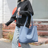 Japanese Large Capacity Armpit Bag Shoulder Bag Women's Canvas Tote