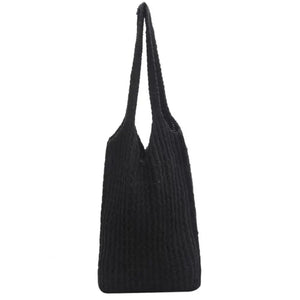 Vintage Large Capacity Knitted Tote Bag for Travel
