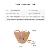 Solid Knitting Ladies Shoulder Bag Women's Messenger Bag Small Women Beach Bags