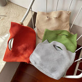 Stylish Knitting Women Shopper Tote Eco Cotton Satchel Large Capacity