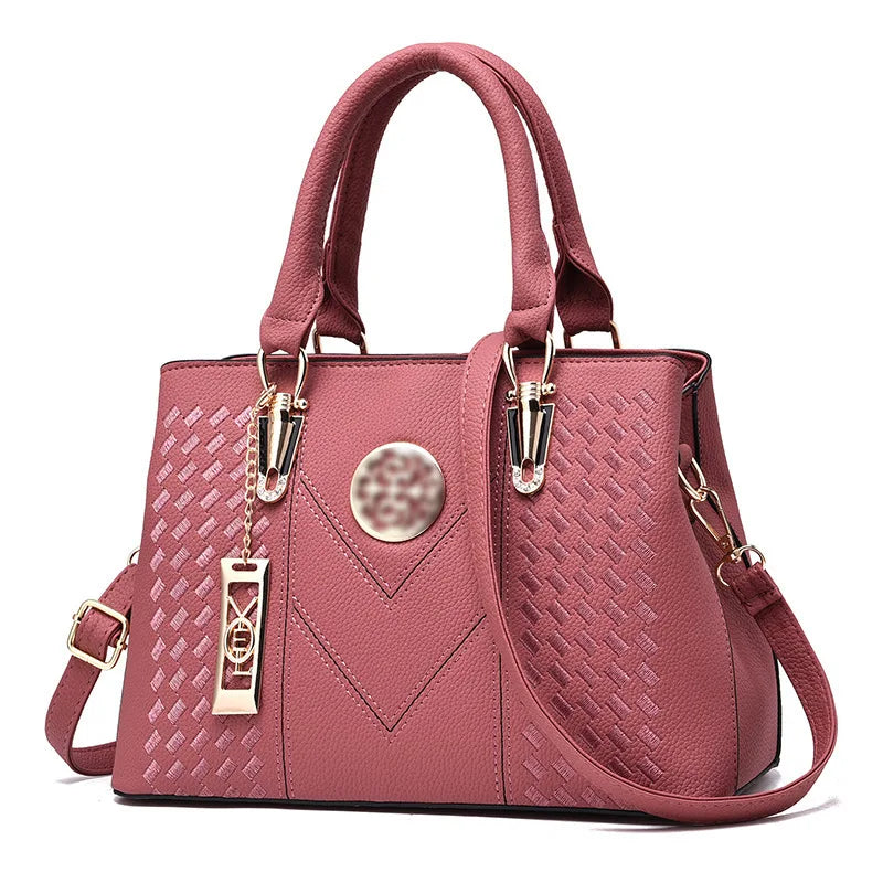 Solid Famous Bags Women Leather Handbags Newest Wallet Ladies Purse Shoulder Bag
