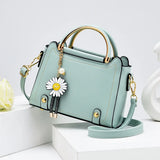 Solid Leather Handbags for Women Crossbody Shoulder Bags