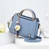 Solid Leather Handbags for Women Crossbody Shoulder Bags