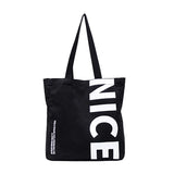 Hand Printed Canvas Shopping Bag Women's Handbag