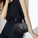Solid Leather Crossbody Bag Women Shoulder Bag High Travel Bolsa