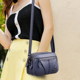 Solid Leather Crossbody Bag Women Shoulder Bag High Travel Bolsa