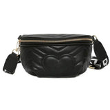 Heart Decor Women Waist Bag Crossbody Shoulder Bag